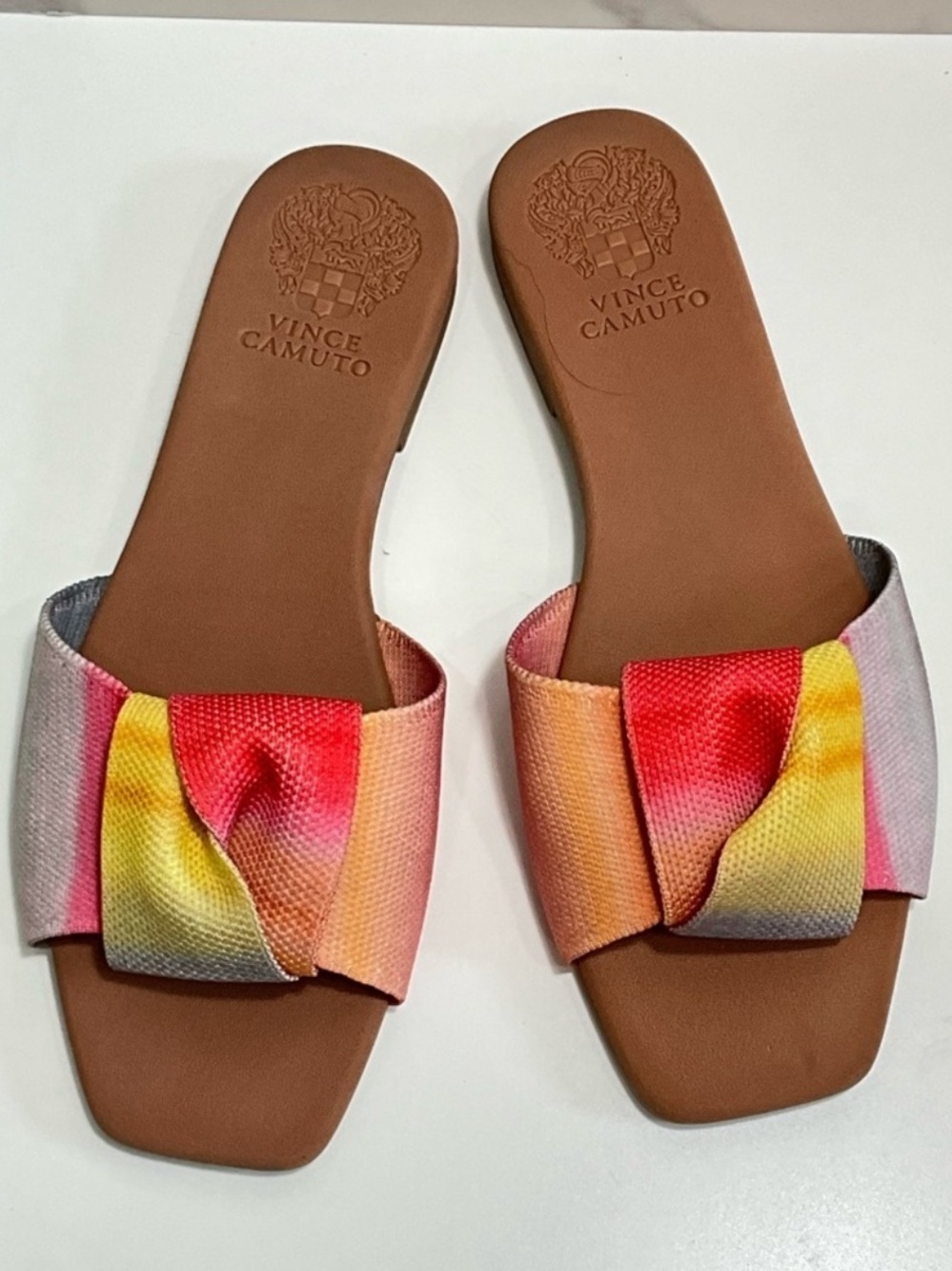 VINCE CAMUTO Skylinna Multicolor Knot Slide Sandals Size 6.5